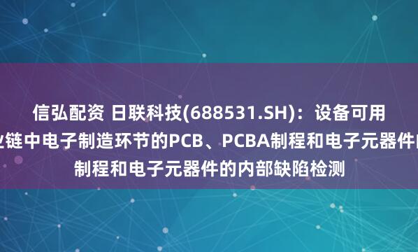 信弘配资 日联科技(688531.SH)：设备可用于AI服务器产业链中电子制造环节的PCB、PCBA制程和电子元器件的内部缺陷检测
